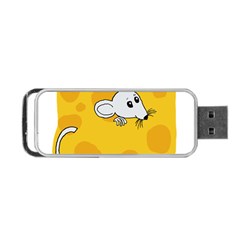 Rat Mouse Cheese Animal Mammal Portable Usb Flash (one Side) by Nexatart