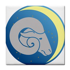 Ram Zodiac Sign Zodiac Moon Star Tile Coasters by Nexatart