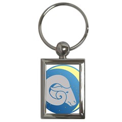 Ram Zodiac Sign Zodiac Moon Star Key Chains (rectangle)  by Nexatart