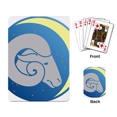 Ram Zodiac Sign Zodiac Moon Star Playing Card by Nexatart