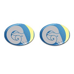 Ram Zodiac Sign Zodiac Moon Star Cufflinks (oval) by Nexatart