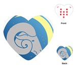 Ram Zodiac Sign Zodiac Moon Star Playing Cards (Heart)  Front