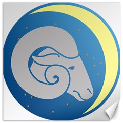 Ram Zodiac Sign Zodiac Moon Star Canvas 20  X 20   by Nexatart