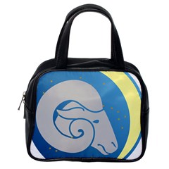 Ram Zodiac Sign Zodiac Moon Star Classic Handbags (one Side) by Nexatart