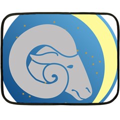 Ram Zodiac Sign Zodiac Moon Star Double Sided Fleece Blanket (mini)  by Nexatart