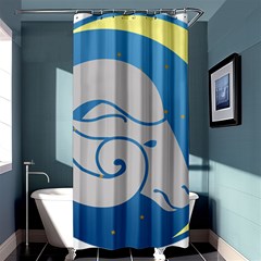 Ram Zodiac Sign Zodiac Moon Star Shower Curtain 36  X 72  (stall)  by Nexatart