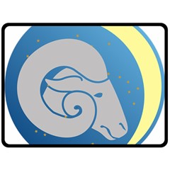 Ram Zodiac Sign Zodiac Moon Star Double Sided Fleece Blanket (large)  by Nexatart