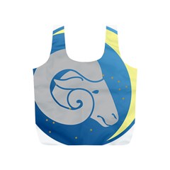 Ram Zodiac Sign Zodiac Moon Star Full Print Recycle Bags (s)  by Nexatart