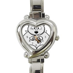 Bear Polar Bear Arctic Fish Mammal Heart Italian Charm Watch by Nexatart