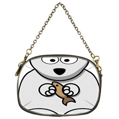 Bear Polar Bear Arctic Fish Mammal Chain Purses (one Side)  by Nexatart