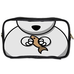 Bear Polar Bear Arctic Fish Mammal Toiletries Bags 2-side by Nexatart