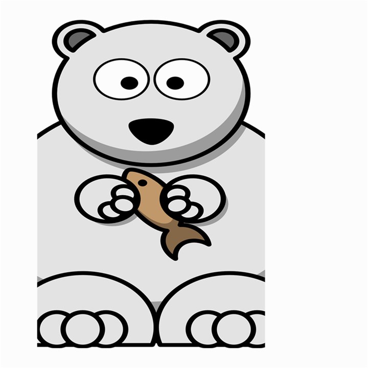 Bear Polar Bear Arctic Fish Mammal Small Garden Flag (Two Sides)