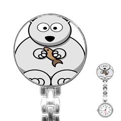 Bear Polar Bear Arctic Fish Mammal Stainless Steel Nurses Watch by Nexatart