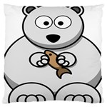 Bear Polar Bear Arctic Fish Mammal Large Flano Cushion Case (Two Sides) Back