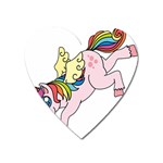 Unicorn Arociris Raimbow Magic Heart Magnet Front