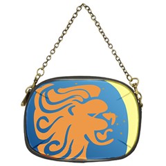 Lion Zodiac Sign Zodiac Moon Star Chain Purses (one Side)  by Nexatart