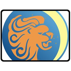 Lion Zodiac Sign Zodiac Moon Star Fleece Blanket (large)  by Nexatart