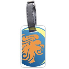 Lion Zodiac Sign Zodiac Moon Star Luggage Tags (one Side)  by Nexatart