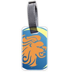 Lion Zodiac Sign Zodiac Moon Star Luggage Tags (two Sides) by Nexatart