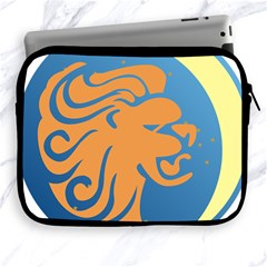 Lion Zodiac Sign Zodiac Moon Star Apple Ipad 2/3/4 Zipper Cases by Nexatart