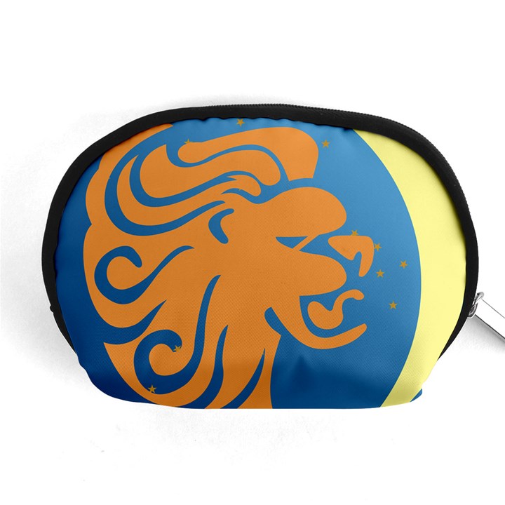 Lion Zodiac Sign Zodiac Moon Star Accessory Pouches (Medium) 