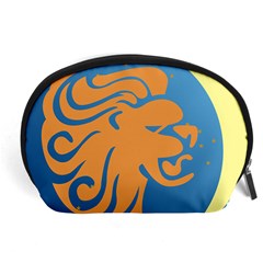 Lion Zodiac Sign Zodiac Moon Star Accessory Pouches (large)  by Nexatart