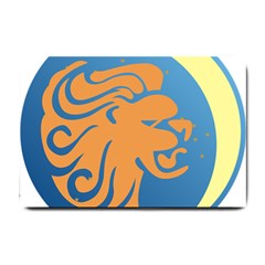 Lion Zodiac Sign Zodiac Moon Star Small Doormat  by Nexatart