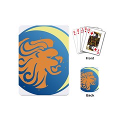 Lion Zodiac Sign Zodiac Moon Star Playing Cards (mini)  by Nexatart