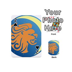 Lion Zodiac Sign Zodiac Moon Star Playing Cards 54 (mini)  by Nexatart