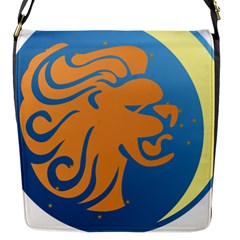 Lion Zodiac Sign Zodiac Moon Star Flap Messenger Bag (s) by Nexatart