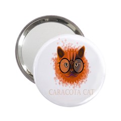 Cat Smart Design Pet Cute Animal 2 25  Handbag Mirrors by Nexatart