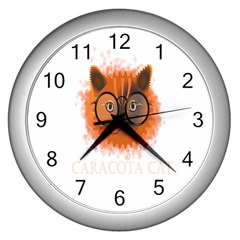 Cat Smart Design Pet Cute Animal Wall Clocks (silver)  by Nexatart