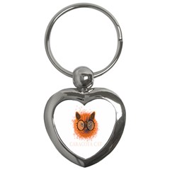 Cat Smart Design Pet Cute Animal Key Chains (heart)  by Nexatart