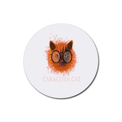 Cat Smart Design Pet Cute Animal Rubber Round Coaster (4 Pack)  by Nexatart