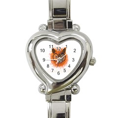 Cat Smart Design Pet Cute Animal Heart Italian Charm Watch by Nexatart