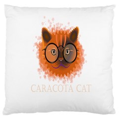 Cat Smart Design Pet Cute Animal Large Cushion Case (one Side) by Nexatart