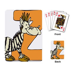 Zebra Animal Alphabet Z Wild Playing Card