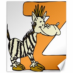 Zebra Animal Alphabet Z Wild Canvas 8  X 10  by Nexatart