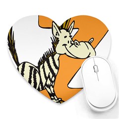 Zebra Animal Alphabet Z Wild Heart Mousepads by Nexatart