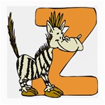 Zebra Animal Alphabet Z Wild Medium Glasses Cloth (2-Side) Front