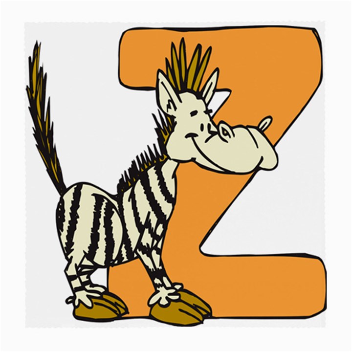 Zebra Animal Alphabet Z Wild Medium Glasses Cloth (2-Side)