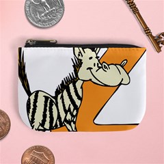 Zebra Animal Alphabet Z Wild Mini Coin Purses by Nexatart