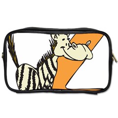 Zebra Animal Alphabet Z Wild Toiletries Bags 2-side by Nexatart