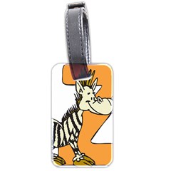 Zebra Animal Alphabet Z Wild Luggage Tags (two Sides) by Nexatart