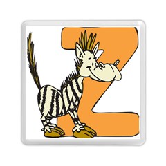 Zebra Animal Alphabet Z Wild Memory Card Reader (square)  by Nexatart