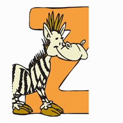 Zebra Animal Alphabet Z Wild Small Garden Flag (two Sides) by Nexatart