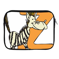 Zebra Animal Alphabet Z Wild Apple Ipad 2/3/4 Zipper Cases by Nexatart