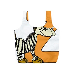 Zebra Animal Alphabet Z Wild Full Print Recycle Bags (s)  by Nexatart