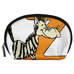 Zebra Animal Alphabet Z Wild Accessory Pouches (large)  by Nexatart