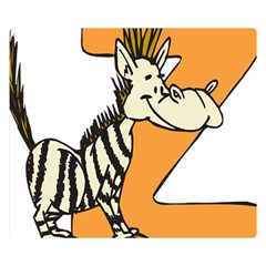 Zebra Animal Alphabet Z Wild Double Sided Flano Blanket (small)  by Nexatart